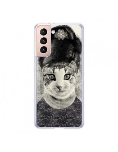 Coque Samsung Galaxy S21 5G Audrey Cat Chat - Tipsy Eyes