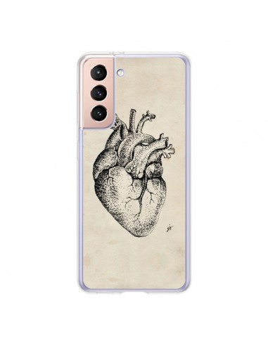 Coque Samsung Galaxy S21 5G Coeur Vintage - Tipsy Eyes