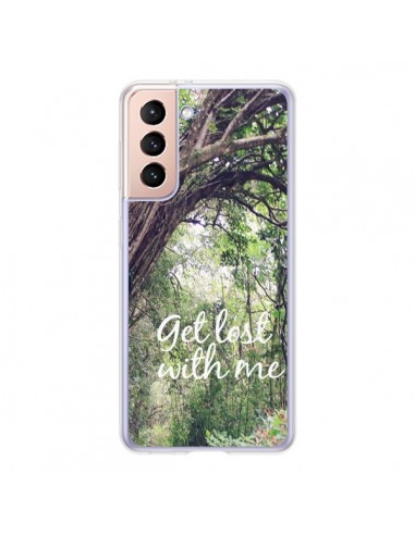 Coque Samsung Galaxy S21 5G Get lost with him Paysage Foret Palmiers - Tara Yarte