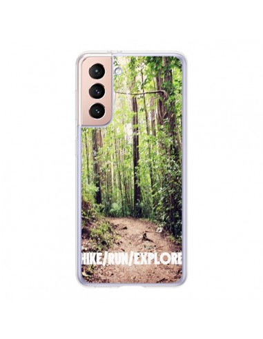 Coque Samsung Galaxy S21 5G Hike Run Explore Paysage Foret - Tara Yarte