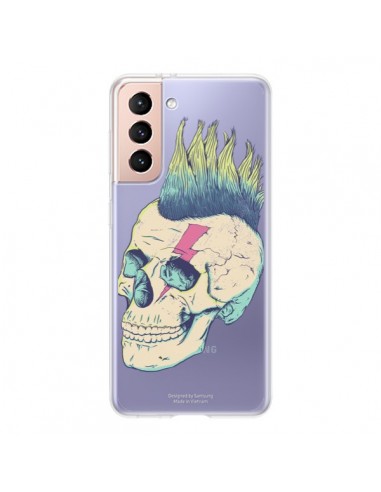 Coque Samsung Galaxy S21 5G Tête de Mort Crane Punk Transparente - Victor Vercesi