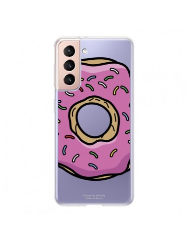 Coque Samsung Galaxy S21 5G Donuts Rose Transparente - Yohan B.