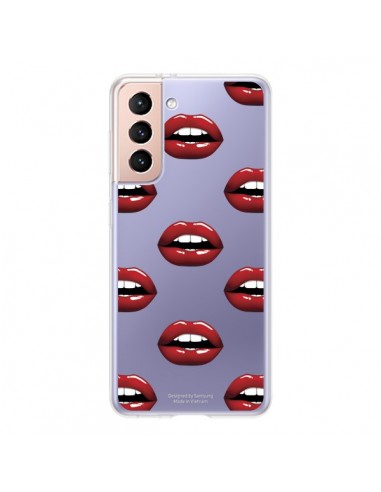 Coque Samsung Galaxy S21 5G Lèvres Rouges Lips Transparente - Yohan B.