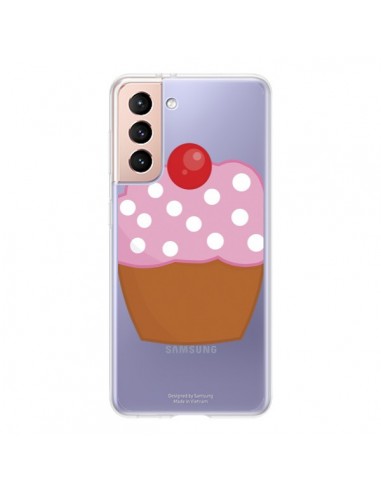 Coque Samsung Galaxy S21 5G Cupcake Cerise Transparente - Yohan B.