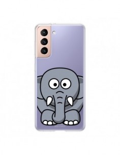 Coque Samsung Galaxy S21 5G Elephant Animal Transparente...