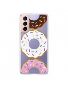 Coque Samsung Galaxy S21 5G Bagels Bonbons Transparente -...