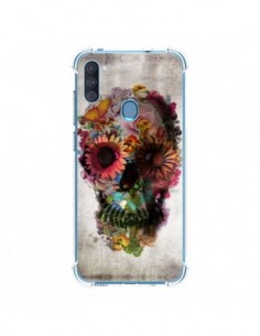 Coque Samsung Galaxy A11 et M11 Skull Flower Tête de Mort...