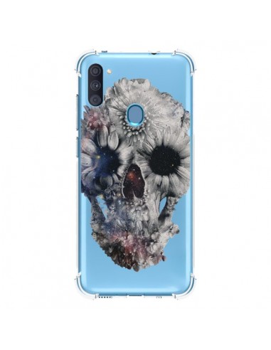 Coque Samsung Galaxy A11 et M11 Floral Skull Tête de Mort Transparente - Ali Gulec