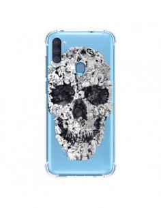 Coque Samsung Galaxy A11 et M11 Doodle Skull Dessin Tête...