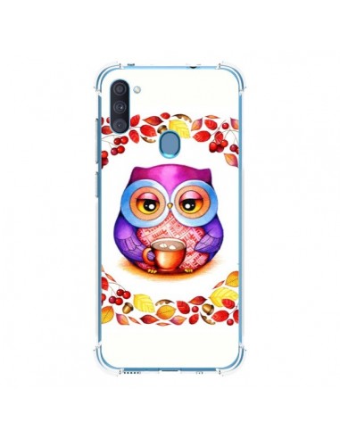 Coque Samsung Galaxy A11 et M11 Chouette Automne - Annya Kai