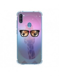 Coque Samsung Galaxy A11 et M11 Girafe Geek à Lunettes -...
