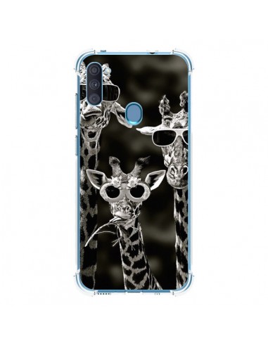 Coque Samsung Galaxy A11 et M11 Girafe Swag Lunettes Familiy Giraffe - Asano Yamazaki