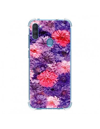 Coque Samsung Galaxy A11 et M11 Fleurs Violettes Flower Storm - Asano Yamazaki