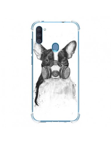 Coque Samsung Galaxy A11 et M11 Tagueur Bulldog Dog Chien Big City Life - Balazs Solti