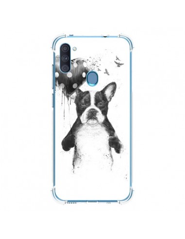 Coque Samsung Galaxy A11 et M11 Lover Bulldog Chien Dog My Heart Goes Boom - Balazs Solti