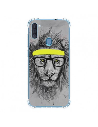 Coque Samsung Galaxy A11 et M11 Hipster Lion - Balazs Solti