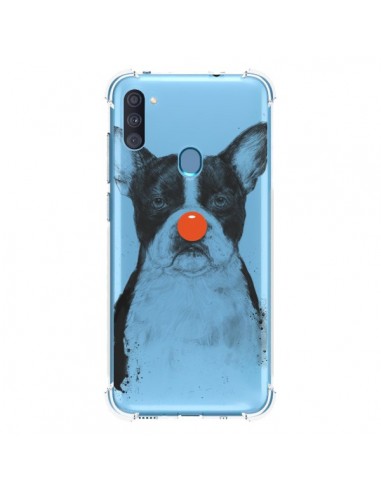 Coque Samsung Galaxy A11 et M11 Clown Bulldog Dog Chien Transparente - Balazs Solti