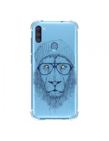 Coque Samsung Galaxy A11 et M11 Cool Lion Swag Lunettes Transparente - Balazs Solti