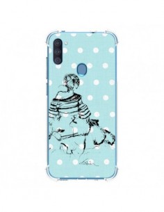 Coque Samsung Galaxy A11 et M11 Croquis Pois Femme...