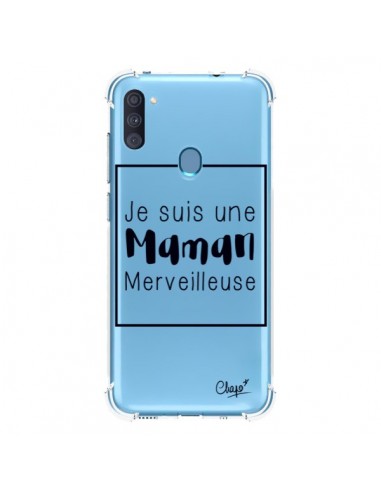 Coque Samsung Galaxy A11 et M11 Je suis une Maman Merveilleuse Transparente - Chapo