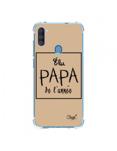 Coque Samsung Galaxy A11 et M11 Elu Papa de l'Année Beige - Chapo