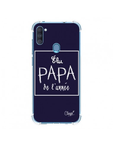 Coque Samsung Galaxy A11 et M11 Elu Papa de l'Année Bleu Marine - Chapo