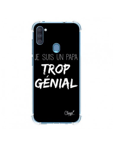 Coque Samsung Galaxy A11 et M11 Je suis un Papa trop Génial Noir - Chapo