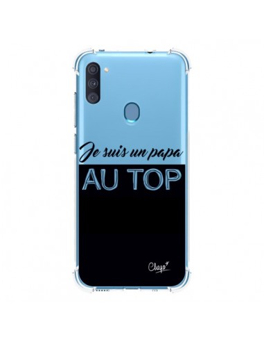 Coque Samsung Galaxy A11 et M11 Je suis un Papa au Top Transparente - Chapo