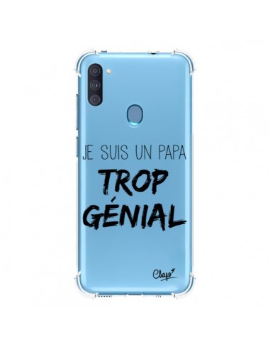 Coque Samsung Galaxy A11 et M11 Je suis un Papa trop Génial Transparente - Chapo