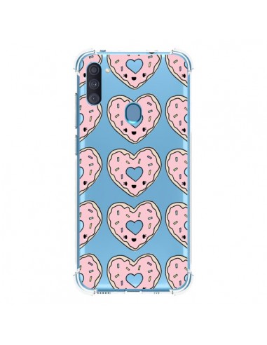 Coque Samsung Galaxy A11 et M11 Donuts Heart Coeur Rose Pink Transparente - Claudia Ramos