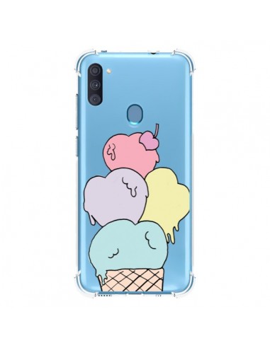 Coque Samsung Galaxy A11 et M11 Ice Cream Glace Summer Ete Coeur Transparente - Claudia Ramos