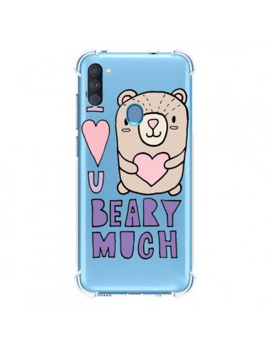 Coque Samsung Galaxy A11 et M11 I Love You Beary Much Nounours Transparente - Claudia Ramos