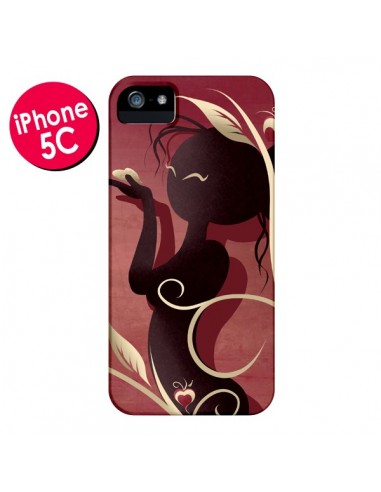 Coque Femme Asiatique Love Coeur pour iPhone 5C - LouJah