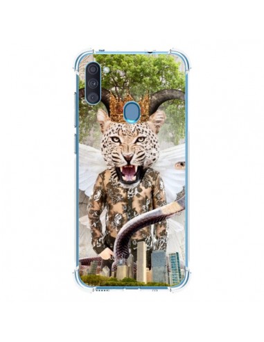 Coque Samsung Galaxy A11 et M11 Hear Me Roar Leopard - Eleaxart