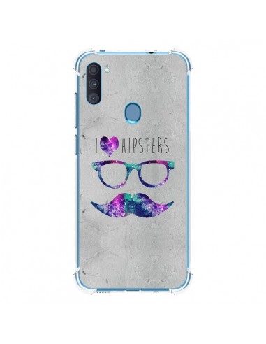 Coque Samsung Galaxy A11 et M11 I Love Hipsters - Eleaxart