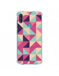 Coque Samsung Galaxy A11 et M11 Azteque Triangle Rose...