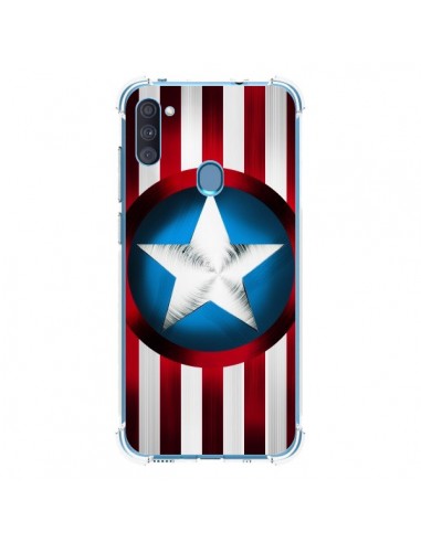 Coque Samsung Galaxy A11 et M11 Captain America Great Defender - Eleaxart
