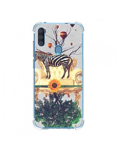 Coque Samsung Galaxy A11 et M11 Zebre The World - Eleaxart