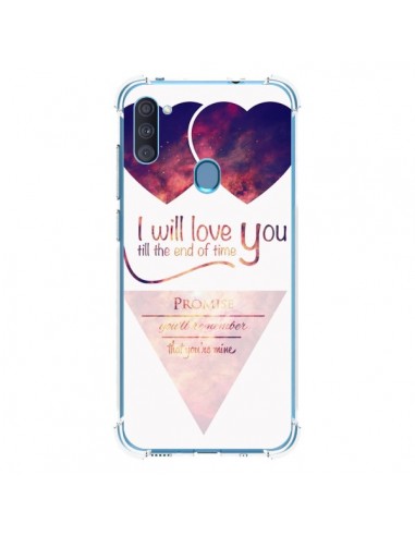 Coque Samsung Galaxy A11 et M11 I will love you until the end Coeurs - Eleaxart