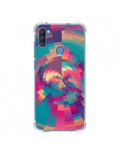 Coque Samsung Galaxy A11 et M11 Spirales de Couleurs Rose...