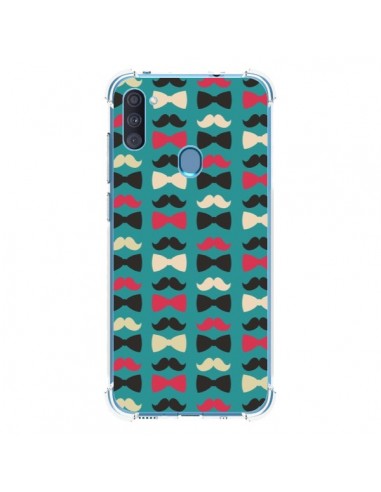 Coque Samsung Galaxy A11 et M11 Hipster Moustache Noeud Papillon - Eleaxart