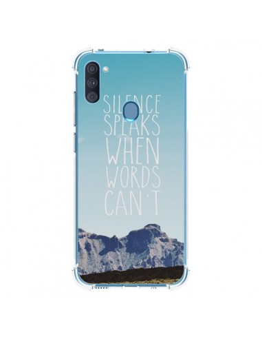 Coque Samsung Galaxy A11 et M11 Silence speaks when words can't paysage - Eleaxart