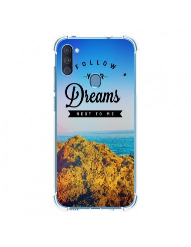 Coque Samsung Galaxy A11 et M11 Follow your dreams Suis tes rêves - Eleaxart