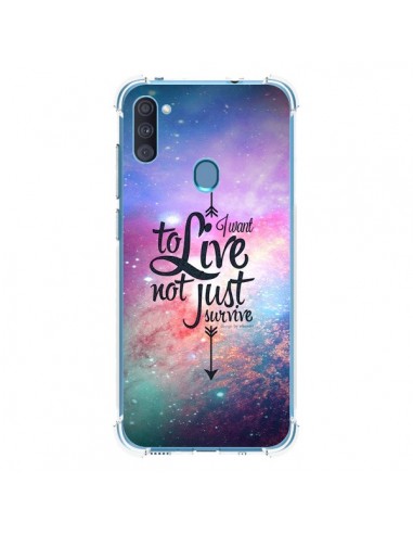 Coque Samsung Galaxy A11 et M11 I want to live Je veux vivre - Eleaxart