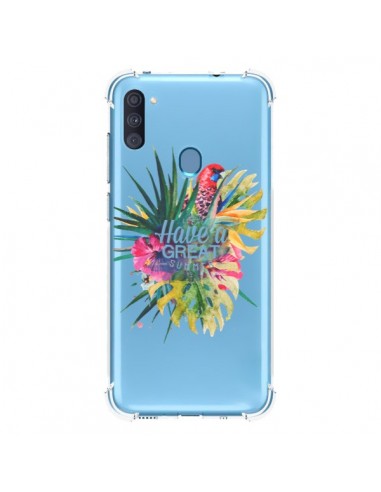 Coque Samsung Galaxy A11 et M11 Have a great summer Ete Perroquet Parrot - Eleaxart