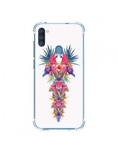 Coque Samsung Galaxy A11 et M11 Parrot Kingdom Royaume Perroquet - Eleaxart