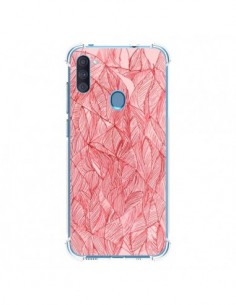 Coque Samsung Galaxy A11 et M11 Courbes Meandre Rouge...