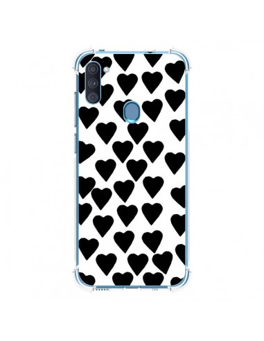 Coque Samsung Galaxy A11 et M11 Coeur Noir - Project M