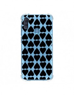 Coque Samsung Galaxy A11 et M11 Coeurs Heart Noir...