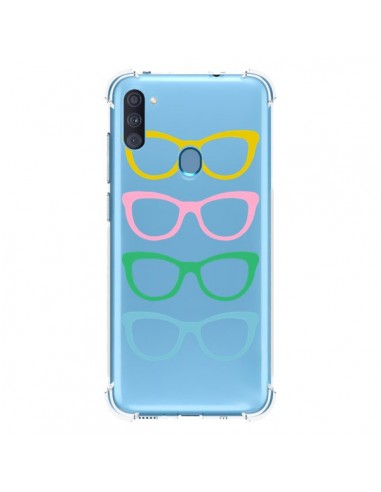 Coque Samsung Galaxy A11 et M11 Sunglasses Lunettes Soleil Couleur Transparente - Project M